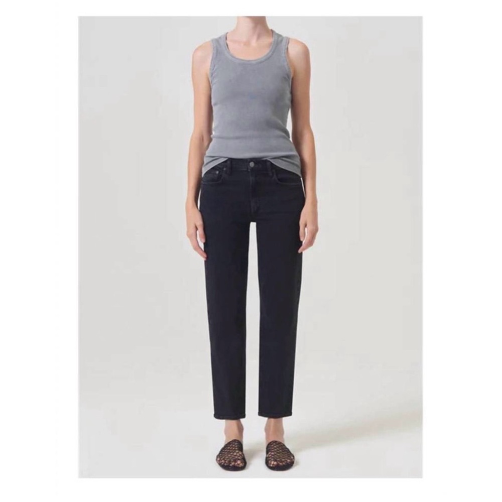 Agolde Straight Leg Jeans in Black